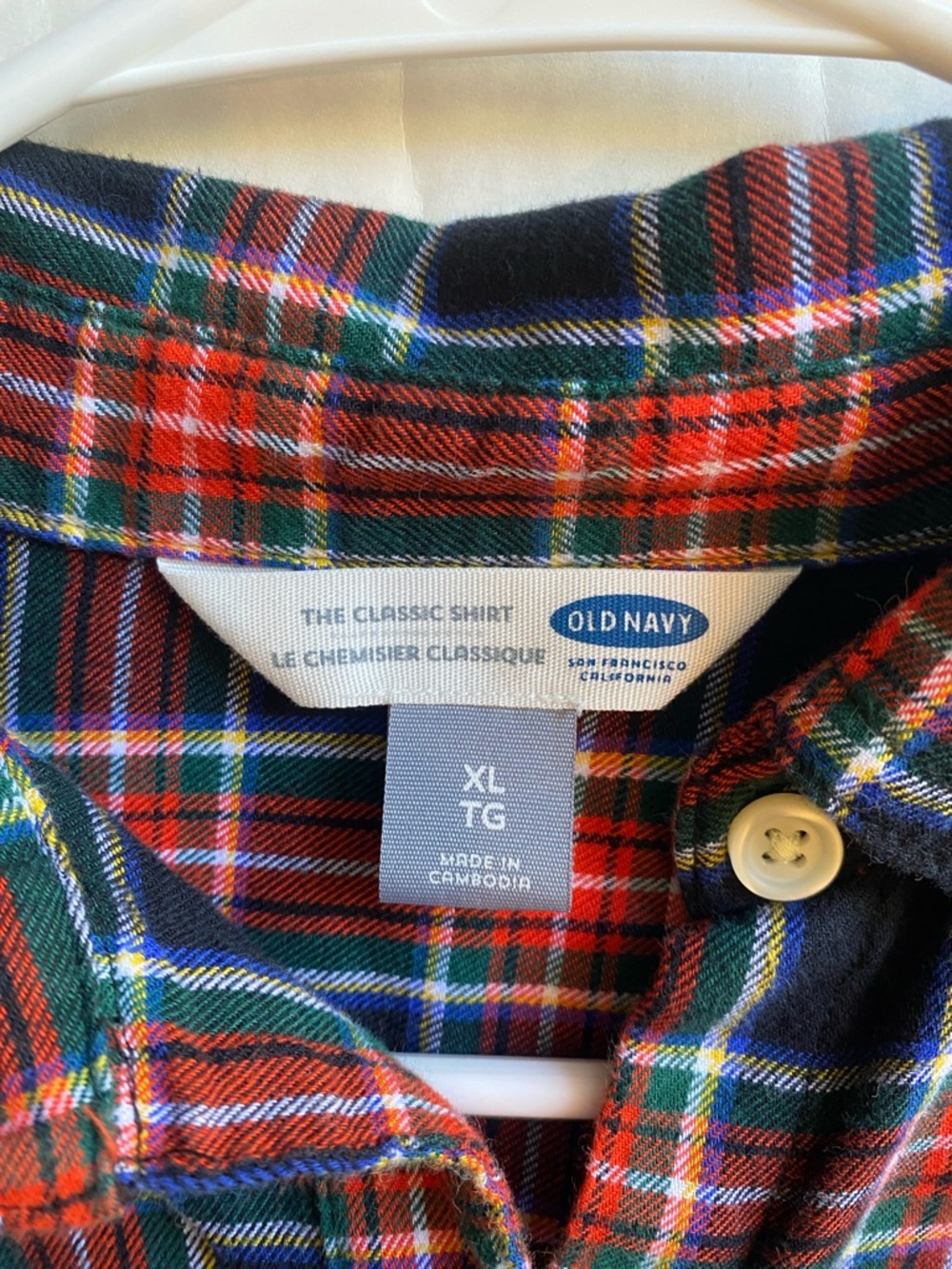 Upcycled Plaid Flannel Shirt with Queen Graphic Size XL - Picture 6 of 7